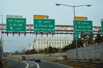 I-395 north at US 50 - Washington, DC