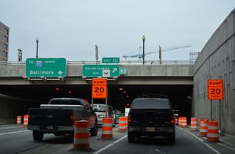 I-395 north at US 50 - Washington, DC
