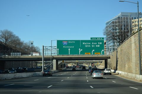 I-395 south at 7th Street SW in Washington, DC.