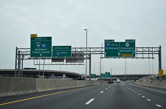 I-395 south - Springfield Interchange
