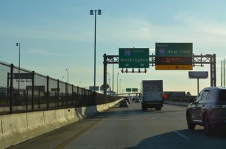 I-395 south at I-95 in Baltimore, MD.