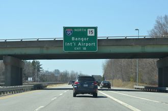 I-395 west at I-95/SR 15 - Bangor, ME