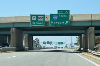I-395 west at I-95/SR 15 - Bangor, ME