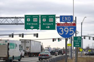 I-395 west at US 2 - Bangor, ME