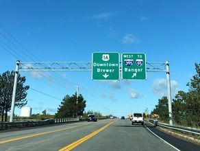 US 1A west at I-395 - Brewer, ME