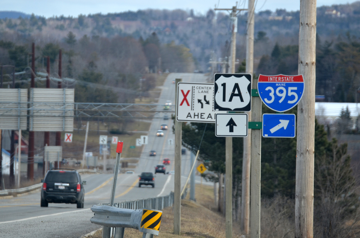 US 1A east at I-395 - Brewer, ME