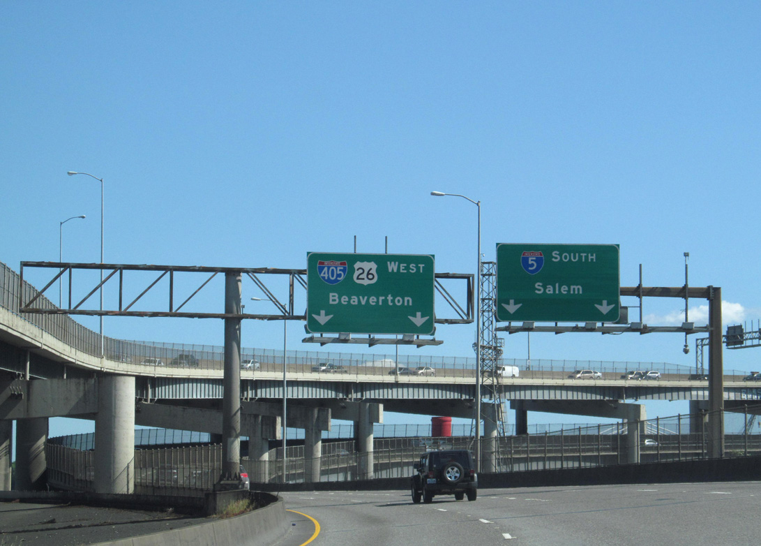 I-5 south at I-405/US 26 - Portland, OR