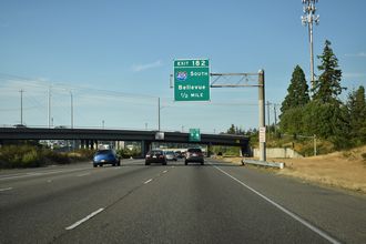 I-5 north at SR 524, a half mile from I-405 in Lynnwood, WA