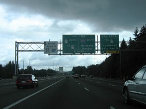 I-5 north at 44th Ave W (SR 524 Spur), two miles from I-405/SR 525