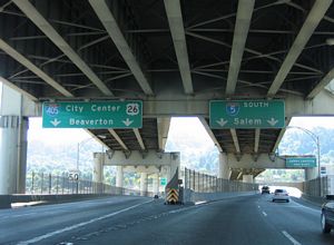 I-5 south at I-405/US 26 - Portland, OR