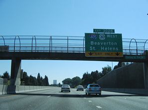 I-5 south at I-405/US 30 - Portland, OR