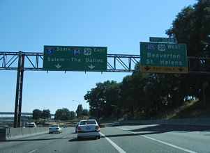 I-5 south at I-405/US 30 - Portland, OR