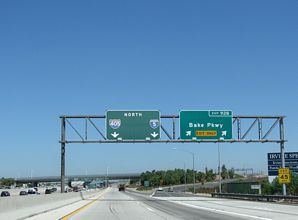 I-5 Truck Bypass lanes north at I-405