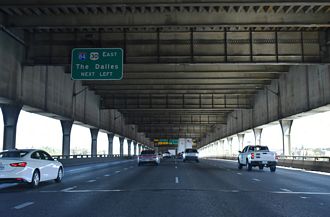 U.S. 30 turns south from I-405 along I-5 to I-84 east in Portland, OR