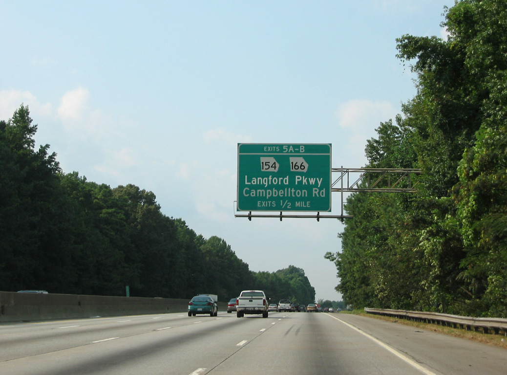 I-285 north at SR 154/166 - Atlanta, GA