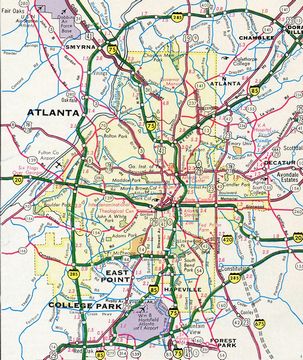 1979 Map of Atlanta, Georgia