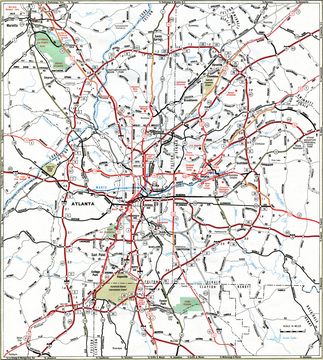 1982 Map of Atlanta, Georgia