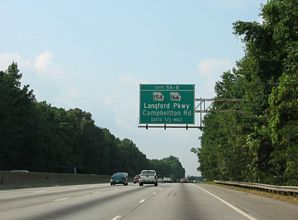 I-285 north at SR 154/166 - Atlanta, GA
