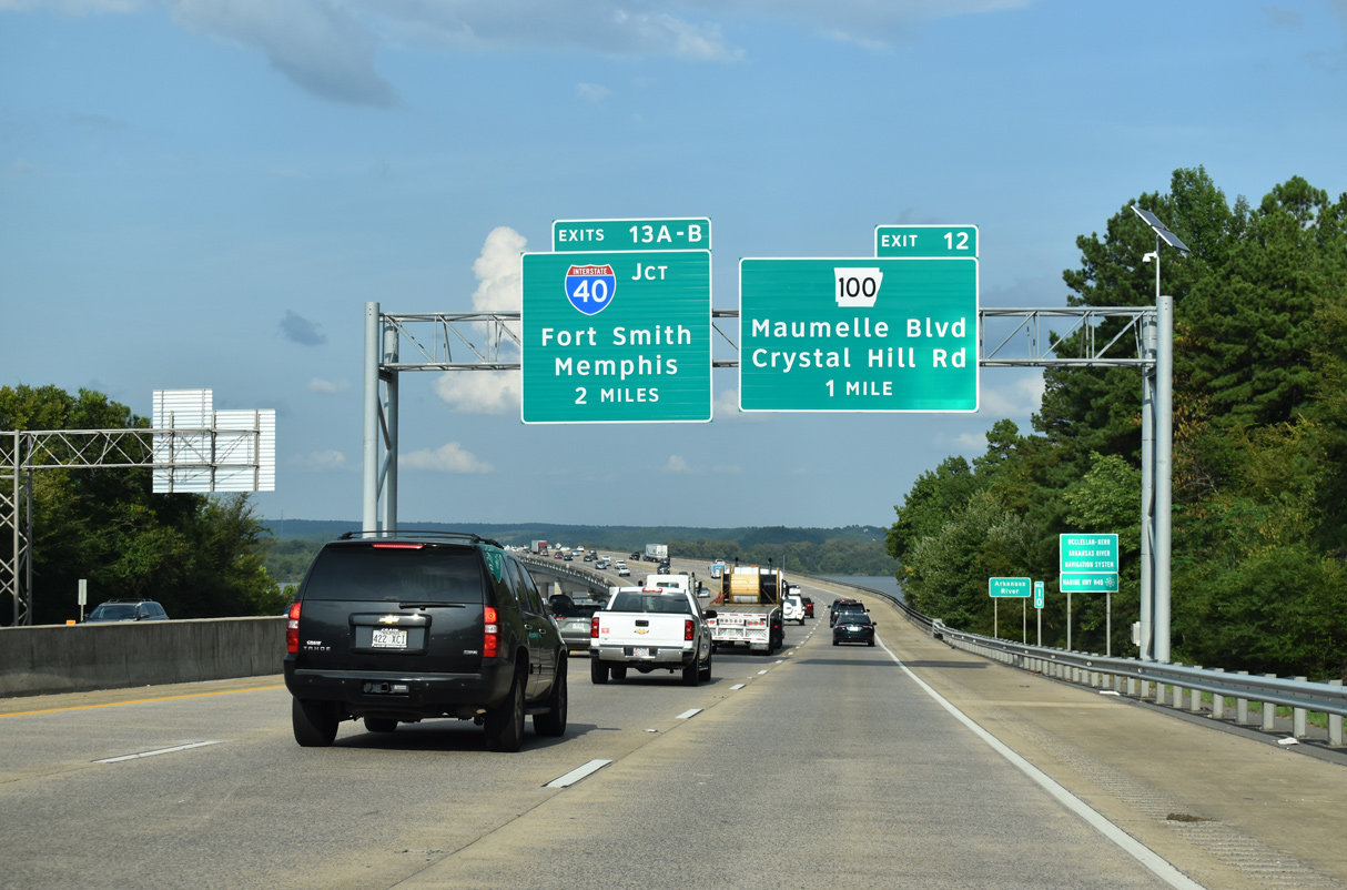 I-430 north at I-40/US 65 - North Little Rock, AR