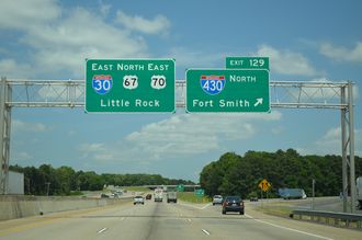 I-30/US 67-70 east at I-430 - Little Rock, AR