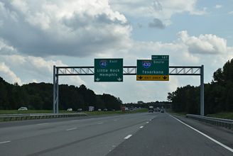 I-40 East at Interstate 430 in North Little Rock, Arkansas