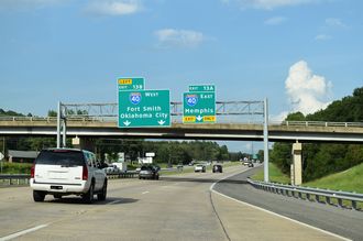 I-430 north at I-40/US 65 - North Little Rock, AR