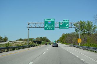 I-35 north at I-435/US 69 - Kansas City, MO