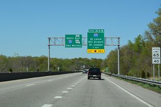 I-35 north at I-435/US 69 - Kansas City, MO