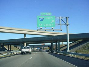 I-35 north at I-435 - 2002