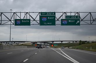 I-35/US 56-169 south at I-435/US 50 - Lenexa, KS
