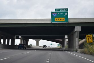 I-35/US 56-169 south at I-435/US 50 - Lenexa, KS