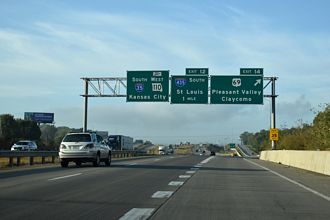 I-35/Route 110 south at US 69/I-435 - Pleasant Valley, MO