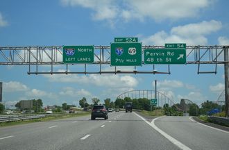 I-435 north at I-35/US 69 - 2015