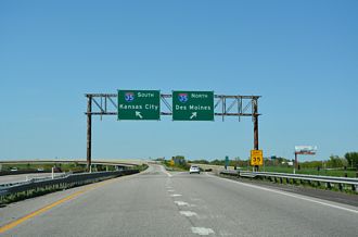 I-435 north at I-35 - Claycomo, MO