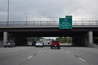I-435/US 50 west at I-35/US 56-169 - Overland Park, KS
