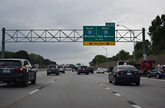 I-435/US 50 west at I-35/US 56-169 - Lenexa, KS