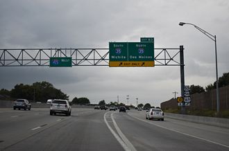 I-435/US 50 west at I-35/US 56-169 - Lenexa, KS