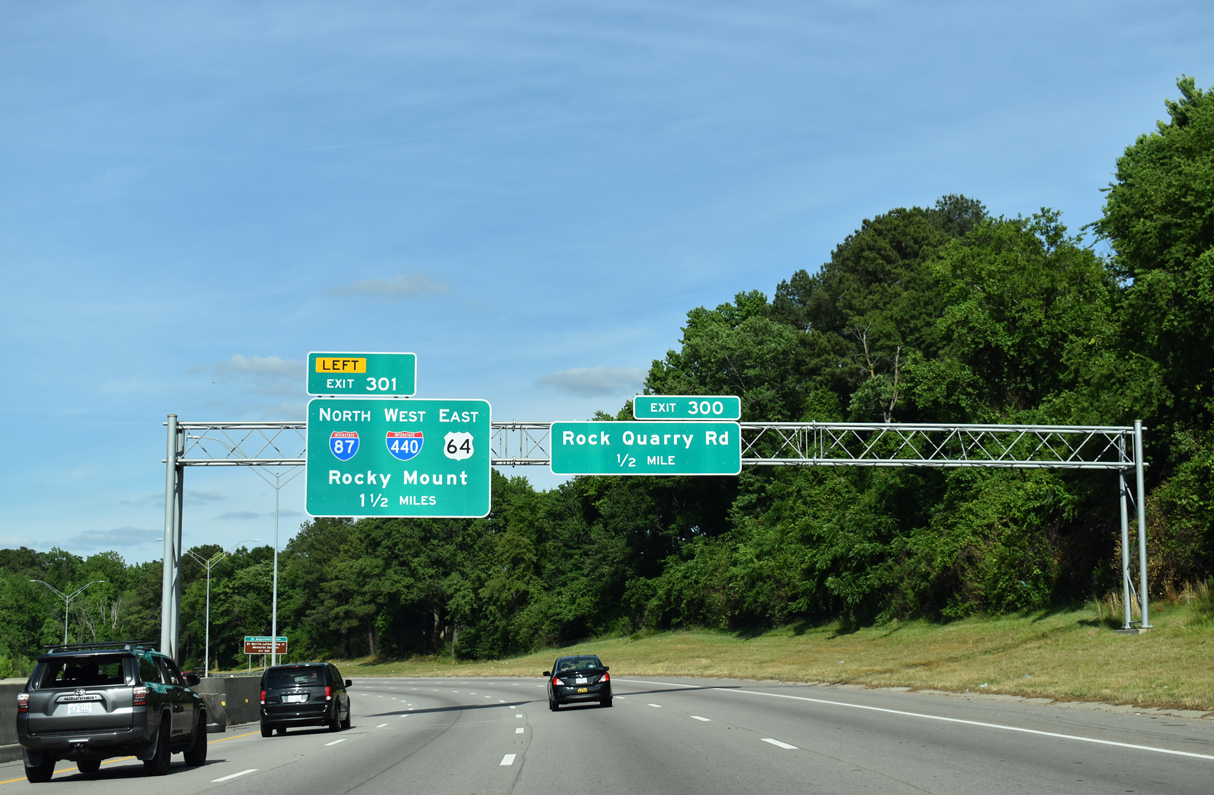 I-40/US 64 east at I-87/440 - Raleigh, NC