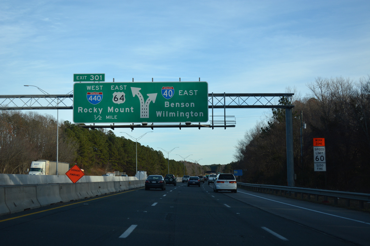 I-40/US 64 east at I-440 - 2016