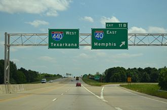 AR 440 south at I-40/440 - North Little Rock