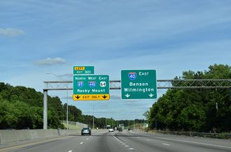 I-87/440 South at Interstate 40 in Raleigh, North Carolina
