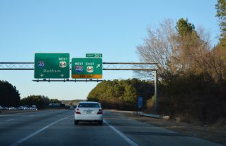 I-40 west at I-440/US 64 - Raleigh, NC