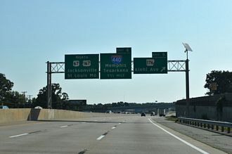 I-57/US 67-167 North ahead of I-440 in Sherwood, AR