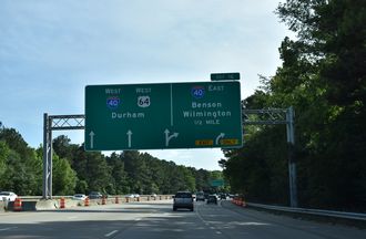 I-87/440-US 64 south at I-40 - Raleigh, NC