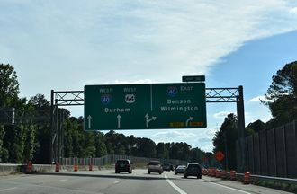 I-87/440-US 64 south at I-40 - Raleigh, NC
