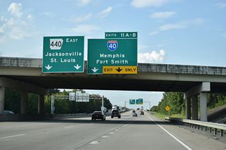 I-440 east at I-40/AR 440 - North Little Rock