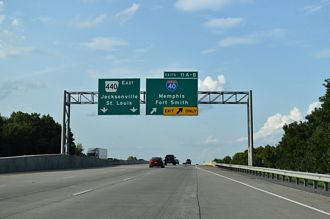I-440 east at I-40/AR 440 - North Little Rock