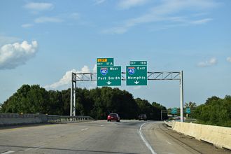 I-440 east at I-40/AR 440 - North Little Rock