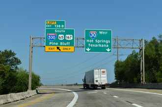 The West End of Interstate 440 in Little Rock, Arkansas