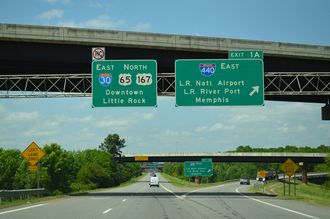 I-530 North at Interstate 440 in Little Rock, Arkansas